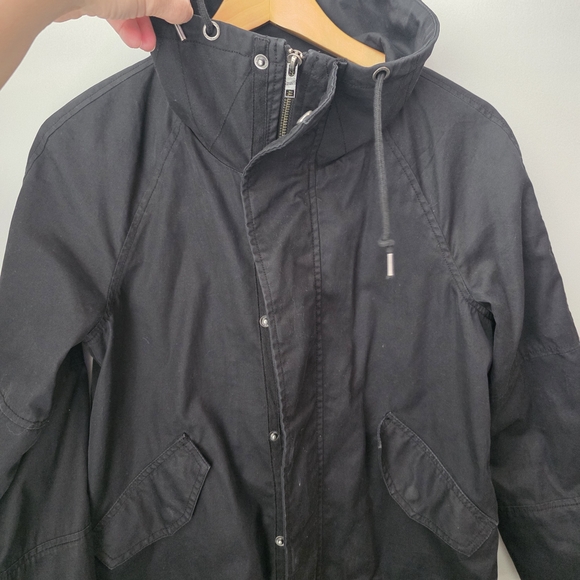 Aritzia TNA Black Hooded Utility Jacket - Picture 3 of 10